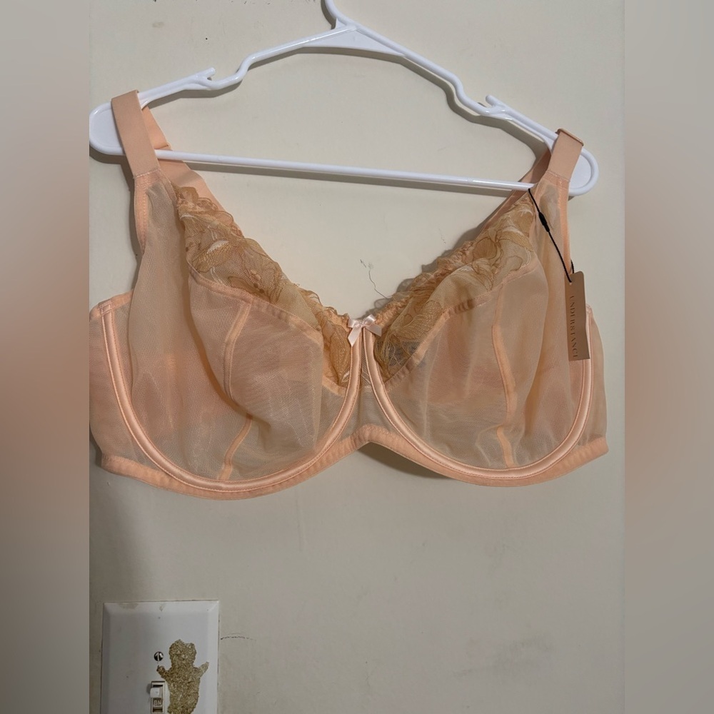 UNDERSTANCE Penny Flexwire Peach
Lace Full Cup Underwire Balconette
Bra 42H